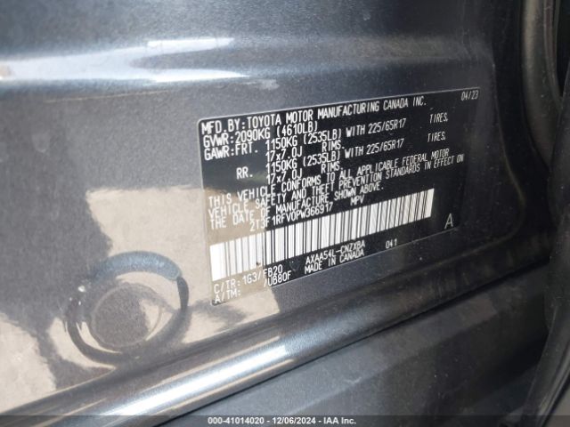 2T3F1RFV0PW366917 Toyota RAV4 LE