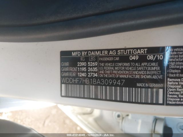2011 MERCEDES-BENZ E 63 AMG WDDHF7HB1BA309947 Photo 8