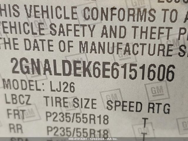 2GNALDEK6E6151606 Chevrolet Equinox Ltz