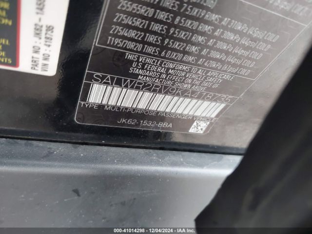 SALWR2RV9KA418735 Land Rover Range Rover Sport Hse