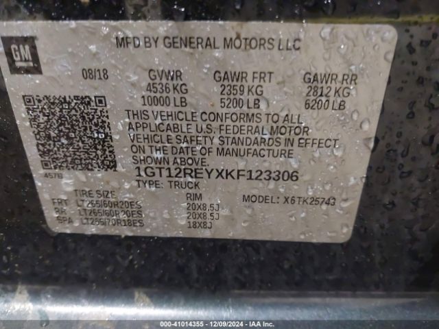 1GT12REYXKF123306 GMC Sierra 2500hd Slt