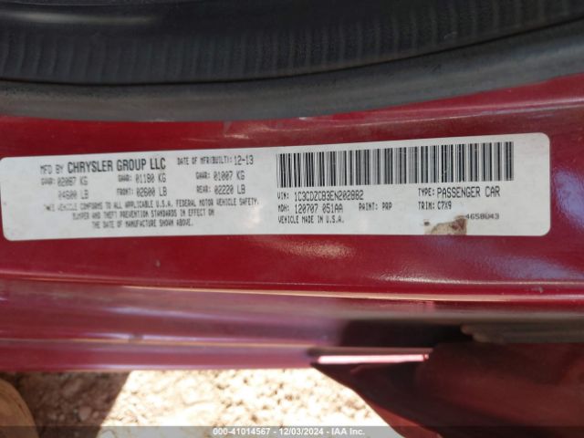 1C3CDZCB3EN202882 Dodge Avenger Sxt