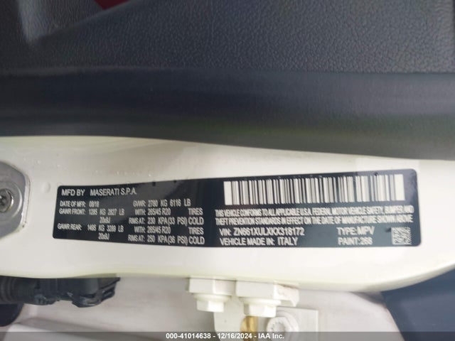 ZN661XULXKX318172 Maserati m156d