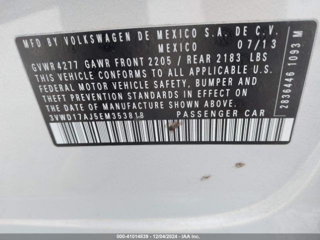 3VWD17AJ5EM353818 Volkswagen Jetta 1.8t Se