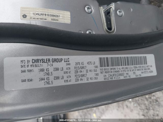 1C4NJRFB1ED898267 Jeep Patriot Latitude