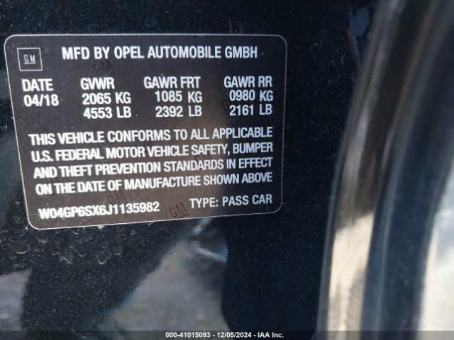 W04GP6SX6J1135982 Buick Regal Sportback Essence