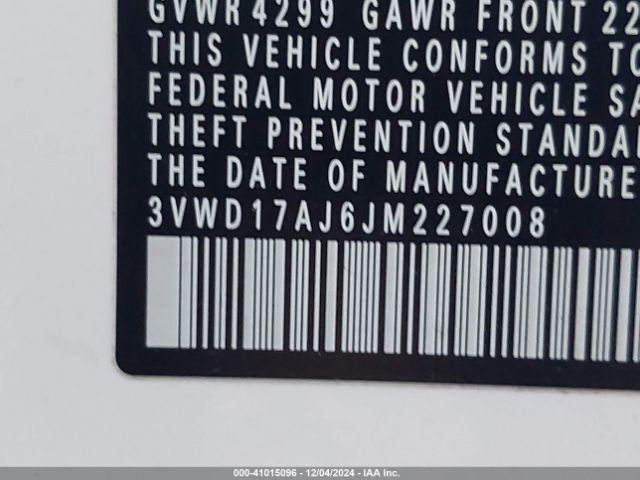3VWD17AJ6JM227008 Volkswagen Jetta 1.8t Se Sport