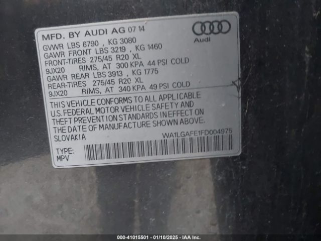 WA1LGAFE1FD004975 Audi Q7 3.0t Premium