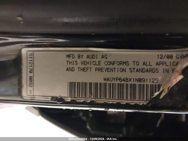 2001 AUDI ALLROAD WAUYP64BX1N091129 Photo 8
