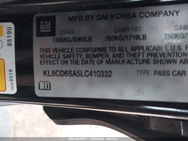 Chevrolet Spark Fwd 1lt Automatic 2020 KL8CD6SA5LC410332 Image 9