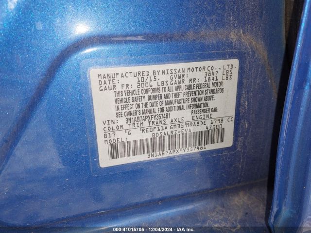 3N1AB7APXFY357481 Nissan SENTRA SR