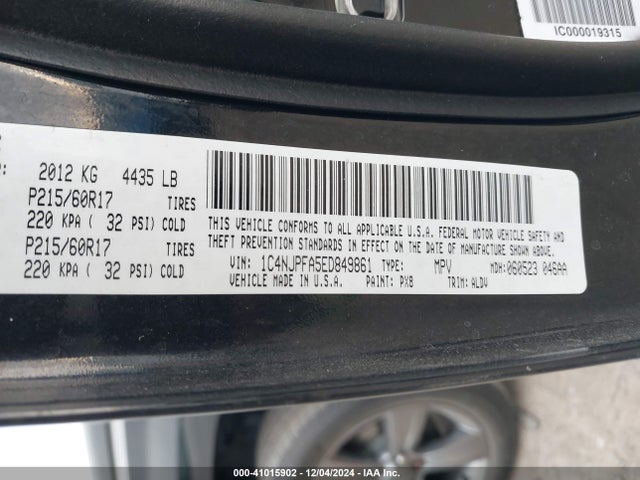 1C4NJPFA5ED849861 Jeep Patriot High Altitude