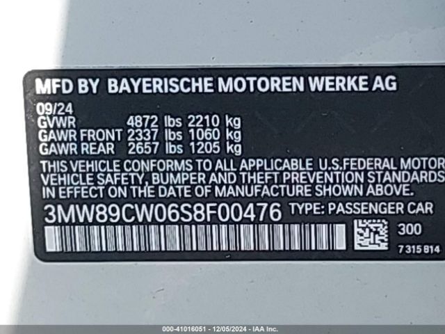 3MW89CW06S8F00476 BMW 3 Series 330i Xdrive