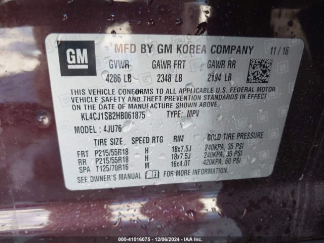 KL4CJ1SB2HB061875 Buick Encore Sport Touring