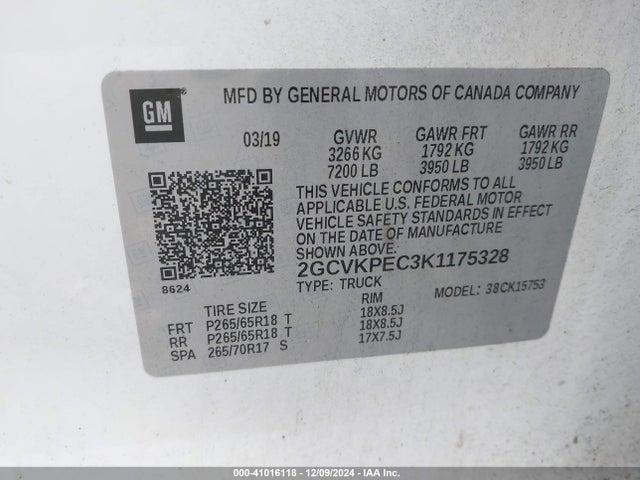 Chevrolet Silverado 1500 Ld Lt 2019 2GCVKPEC3K1175328 Image 9