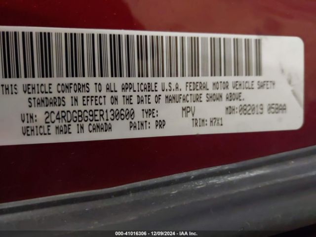 2C4RDGBG9ER130600 Dodge Grand Caravan American Value Pkg