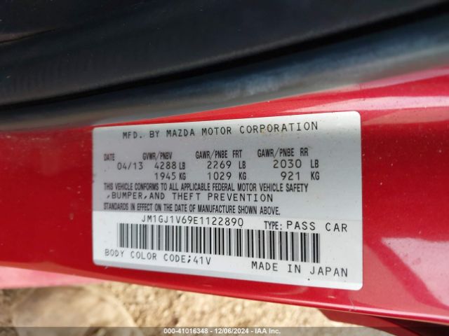 JM1GJ1V69E1122890 Mazda Mazda6 I Touring