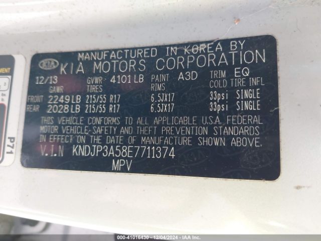 KNDJP3A58E7711374 KIA SOUL +