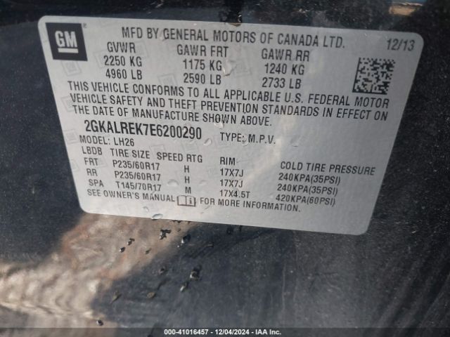 2GKALREK7E6200290 GMC Terrain Sle-2