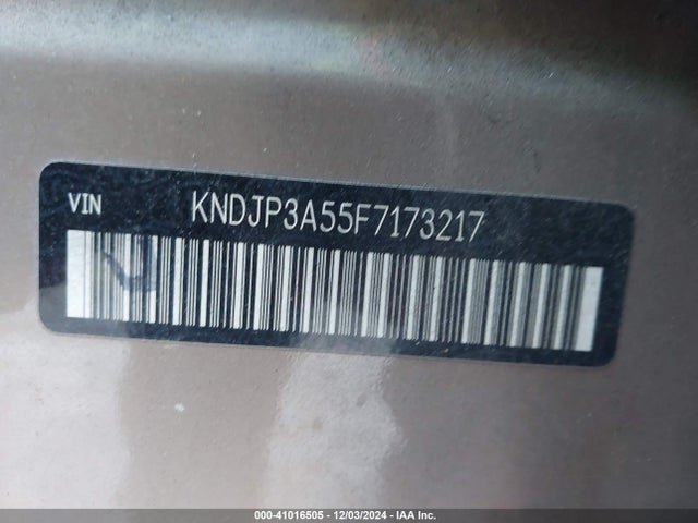 KIA SOUL + 2015 KNDJP3A55F7173217 Image 9