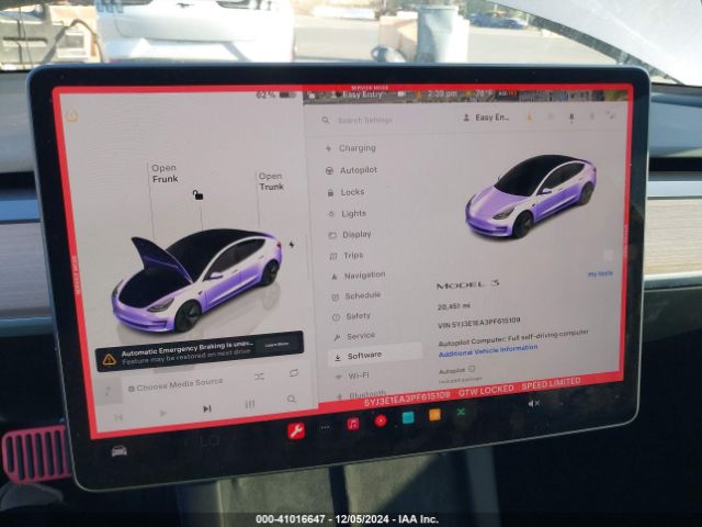 5YJ3E1EA3PF615109 Tesla Model 3 Rear-wheel Drive