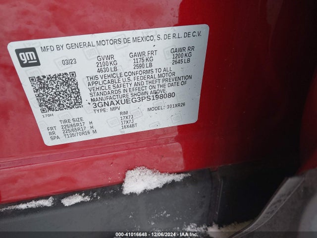 Chevrolet Equinox Awd Lt 2023 3GNAXUEG3PS198080 Image 9