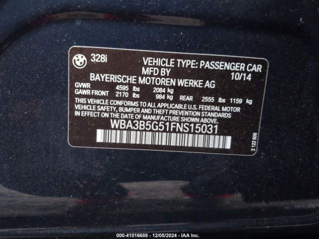 WBA3B5G51FNS15031 BMW 328i Xdrive