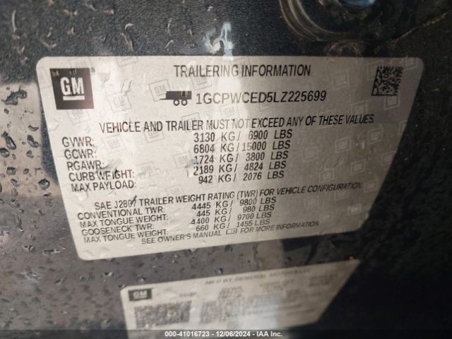 1GCPWCED5LZ225699 Chevrolet Silverado 1500 2wd  Short Bed Lt
