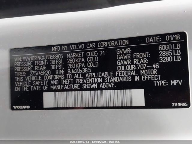 YV4102PKXJ1358805 Volvo Xc90 T5 Momentum
