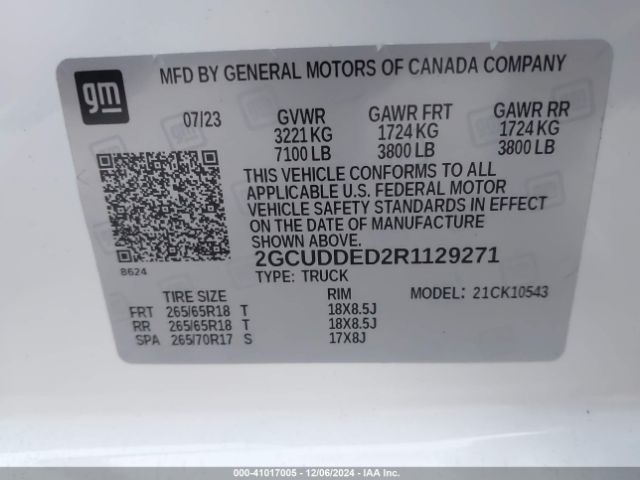 2GCUDDED2R1129271 Chevrolet Silverado 1500 4wd  Short Bed Lt