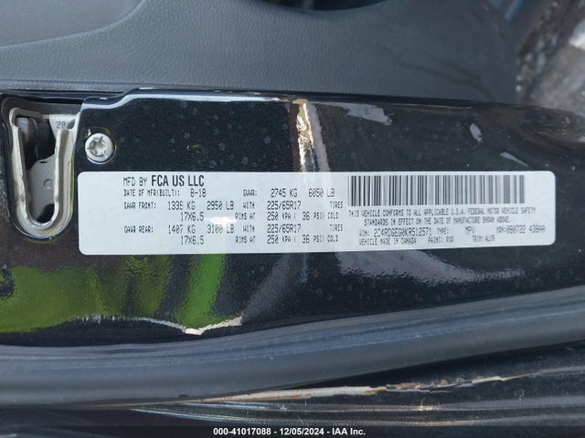 2C4RDGEG0KR512571 Dodge Grand Caravan Gt