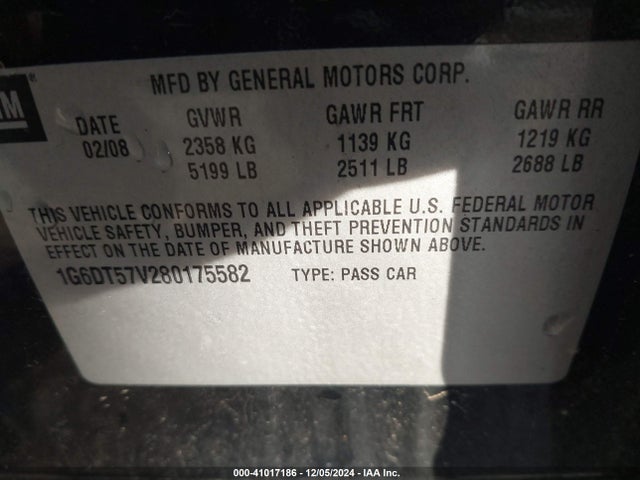 2008 CADILLAC CTS 1G6DT57V280175582 Photo 8