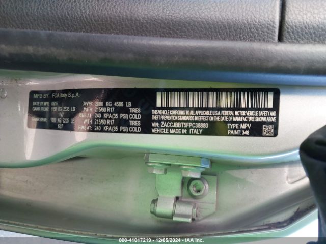 ZACCJBBT5FPC38880 Jeep Renegade Latitude
