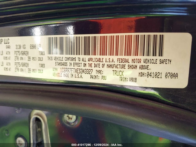 RAM 1500 Express 2014 1C6RR7FTXES343327 Image 9