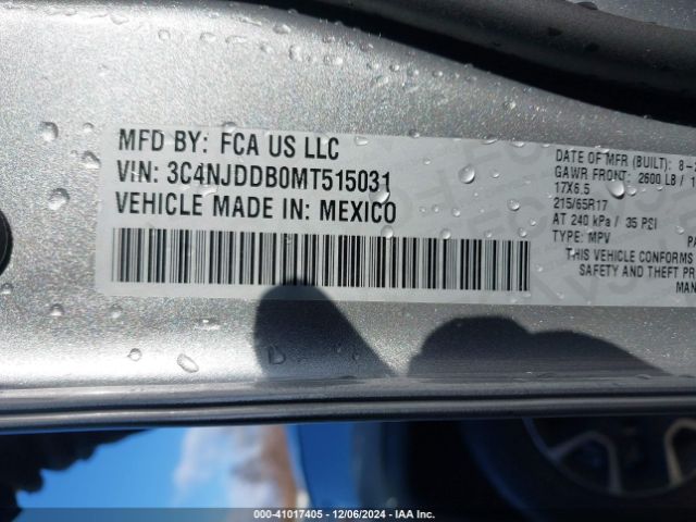 3C4NJDDB0MT515031 Jeep Compass Trailhawk 4x4