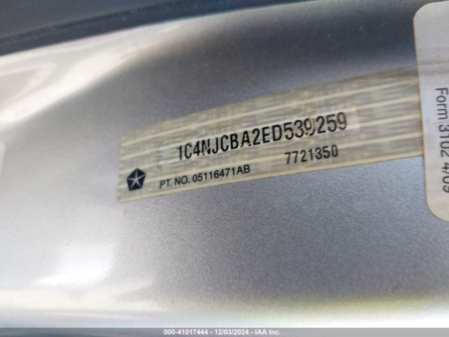 1C4NJCBA2ED539259 Jeep Compass Sport