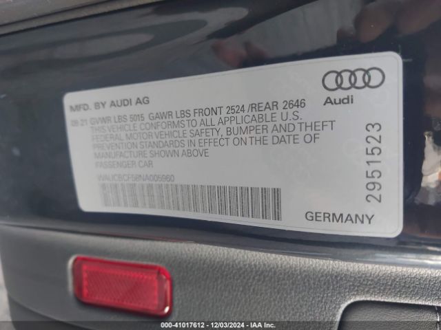 2022 AUDI A5 SPORTBACK WAUCBCF58NA005960 Photo 8