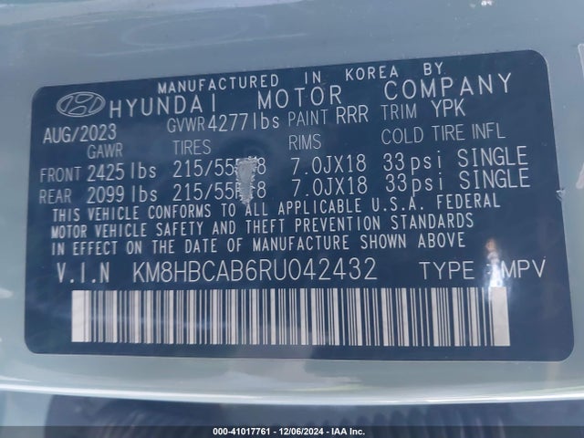Hyundai Kona Sel 2024 KM8HBCAB6RU042432 Image 9