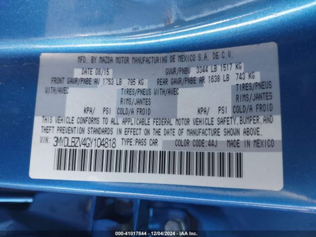 3MYDLBZV4GY104818 Scion IA