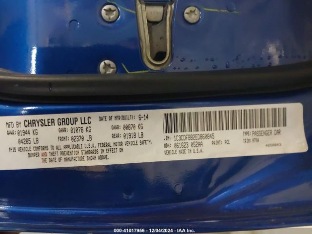 1C3CDFBB2ED860845 Dodge DART SXT
