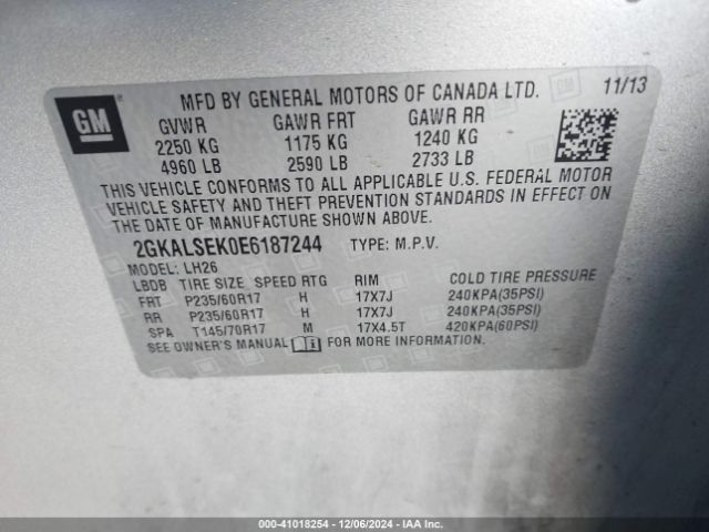2GKALSEK0E6187244 GMC Terrain Slt-1