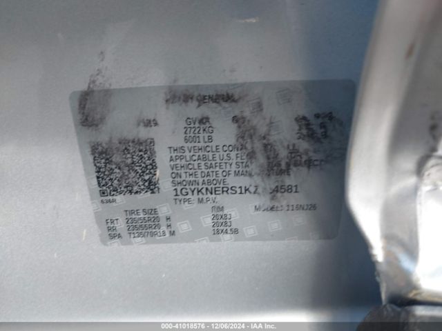 1GYKNERS1KZ214581 Cadillac Xt5 Premium Luxury