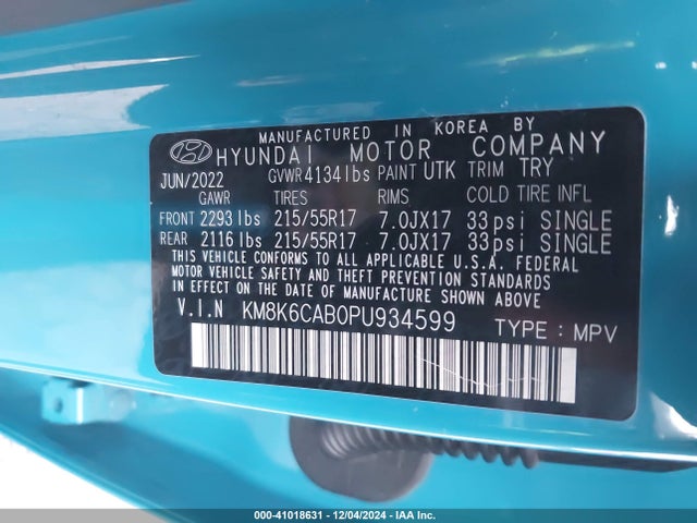 Hyundai Kona Sel 2023 KM8K6CAB0PU934599 Image 9