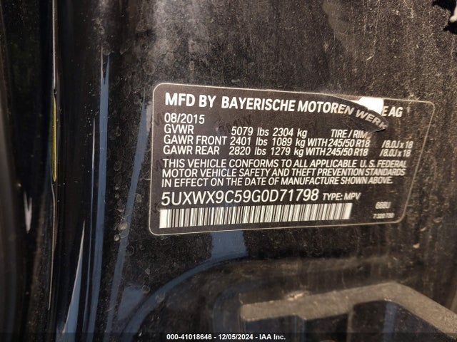 5UXWX9C59G0D71798 BMW X3 Xdrive28i