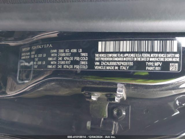 ZACNJBBB7KPK06150 Jeep Renegade Latitude 4x4