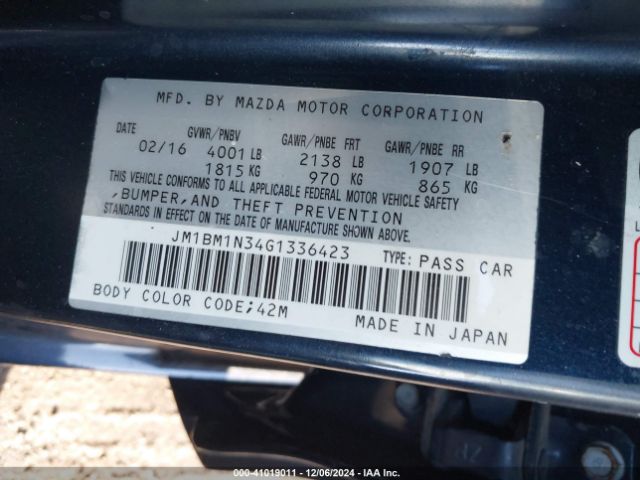 JM1BM1N34G1336423 Mazda Mazda3 S Grand Touring