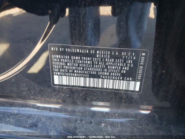 3VWY57AU9KM502243 Volkswagen Golf Sportwagen 1.4t S/1.4t Se