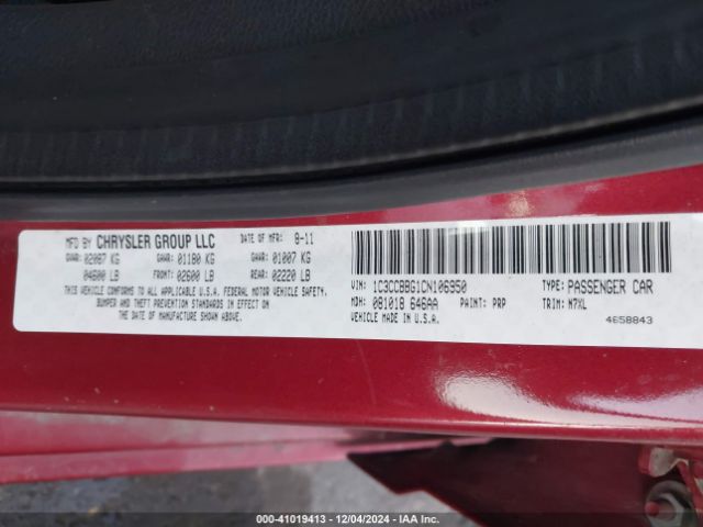 2012 CHRYSLER 200 1C3CCBBG1CN106950 Photo 8