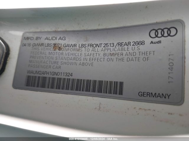 WAUM2AFH1GN011324 Audi A5 2.0t Premium