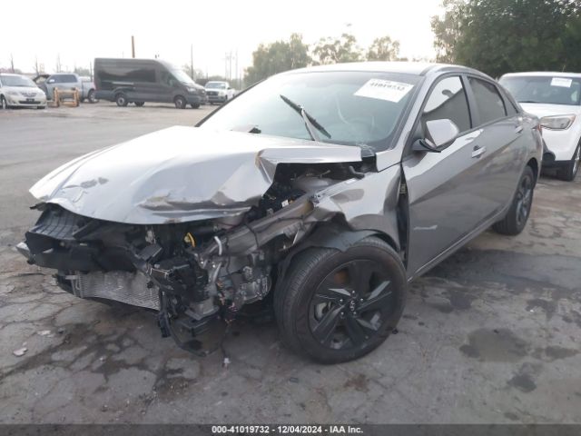 KMHLM4AJ8PU085104 Hyundai Elantra Hybrid Blue